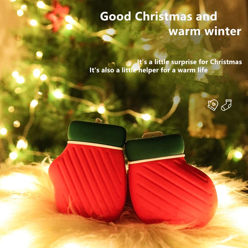 Hand Warming Silicone Warm Stomach Hot Compress Water Filling Mini Warm Water Bag Small Christmas Gloves Socks