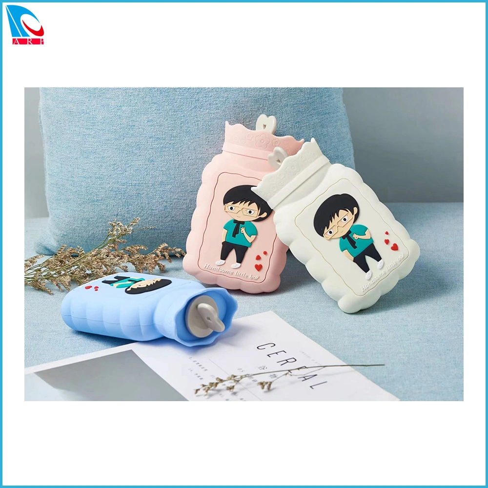 Silicone Warm Water Bag with Cute Cartoon Fashion Pattern