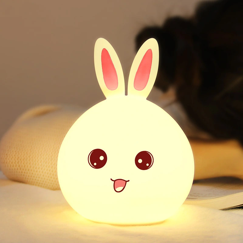 7 Color Night Light LED Patted Silicone Lovely Animal Small Night Light